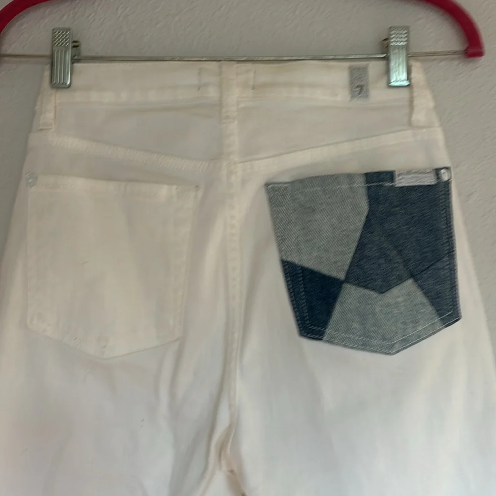 7 Jeans, size 25, white with jean accents